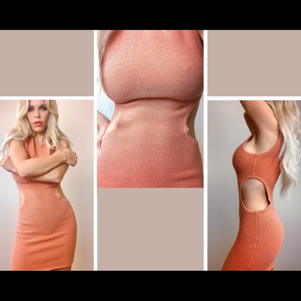 Peach/Orange cutout dress